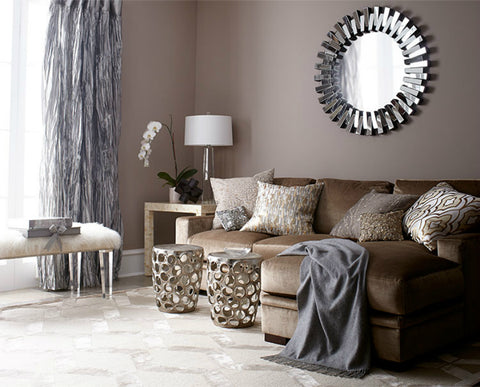 This considered room is the perfect use of the brown spectrum working in harmony with soft colours and textures in the accessories.    Image: www.bocadolobo.com