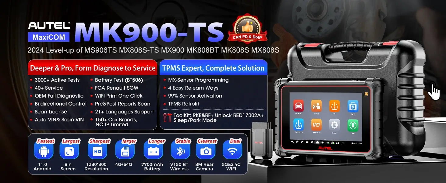 Autel MaxiCOM MK900-TS Automotive Diagnostic Scanner