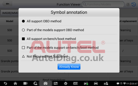 How to check whether the immo function is supported or not with your vehicle 5