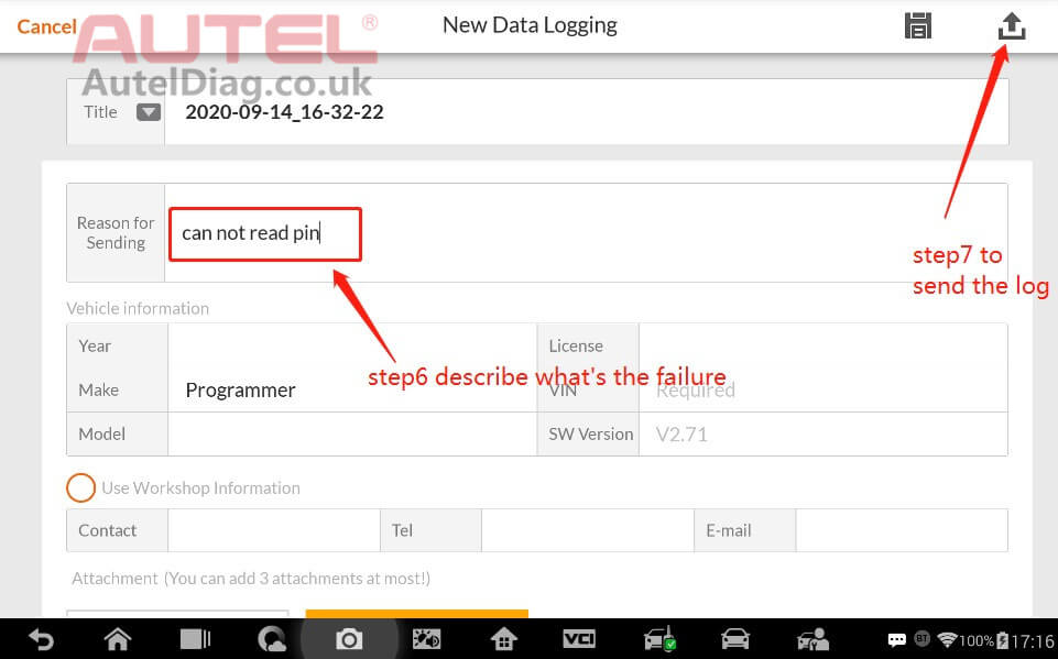 How to Send Datalog from History on Autel Tablets