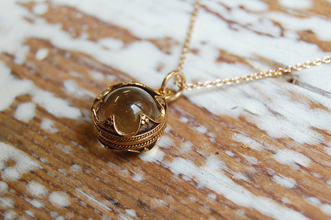 Bronze Magnifying Glass Pendant - Ella Designs Jewelry