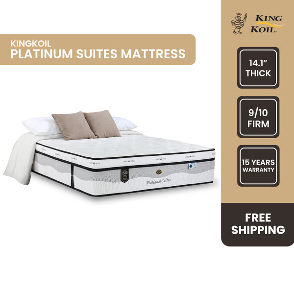 King Koil PLATINUM SUITES Mattress (14.1 inch), Luxury Hotel Collection