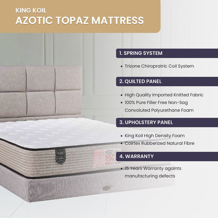 King Koil Azotic Topaz Mattress 10 Inch Prince 2 0 Collection Kita Lifestyle