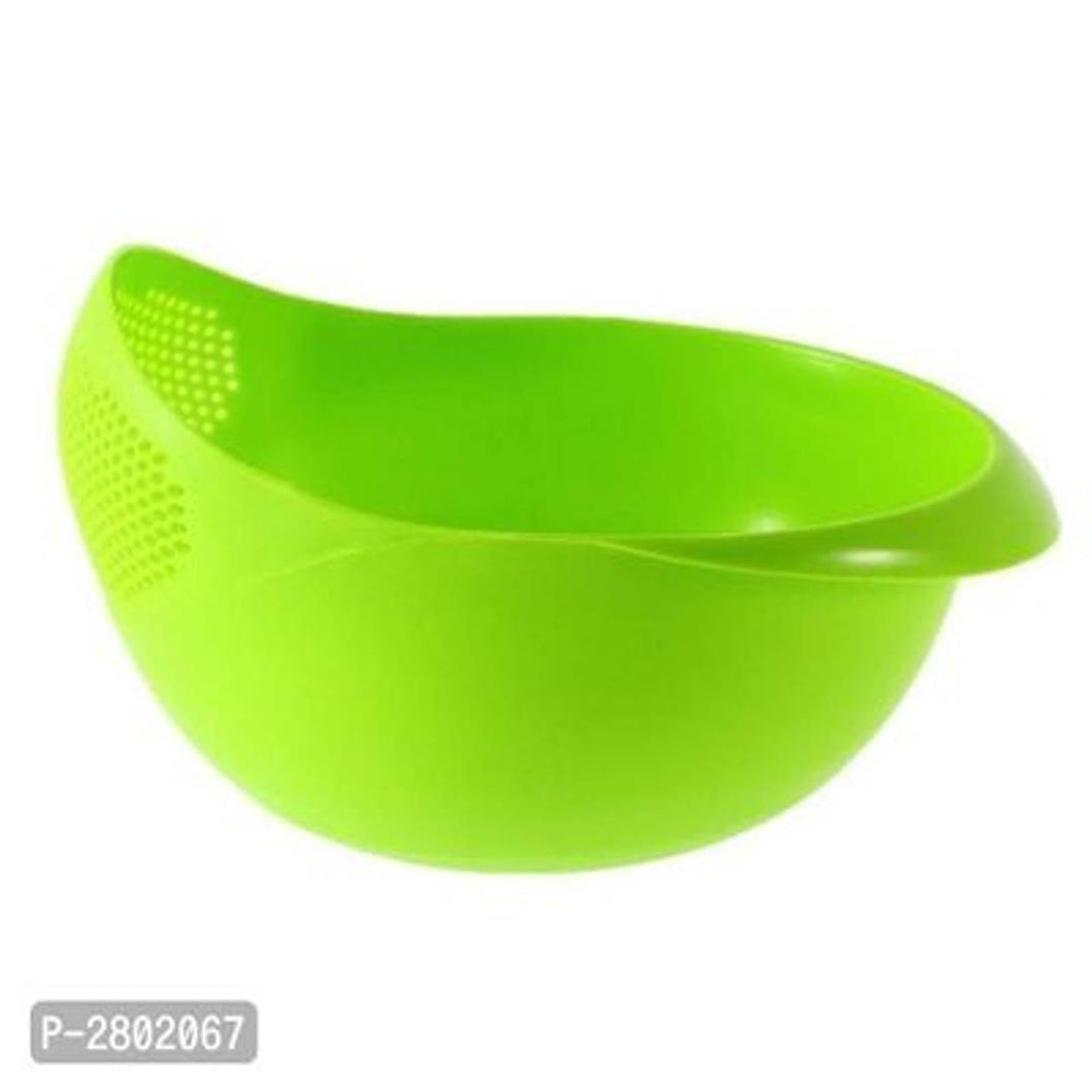 Rice Pulses Fruits Vegetable Noodles Pasta Washing Bowl & Strainer Good Quality & Perfect Size for Storing and Straining - vezzmart