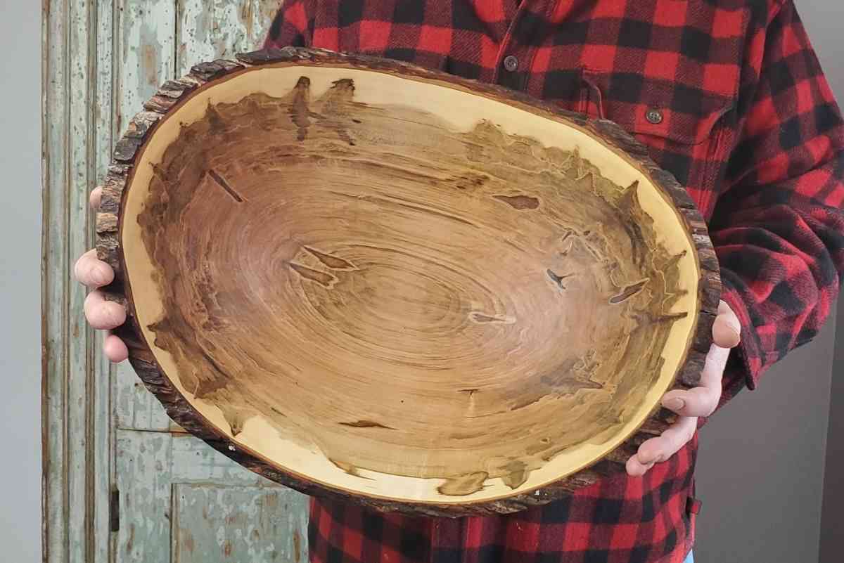 live edge wood bowl