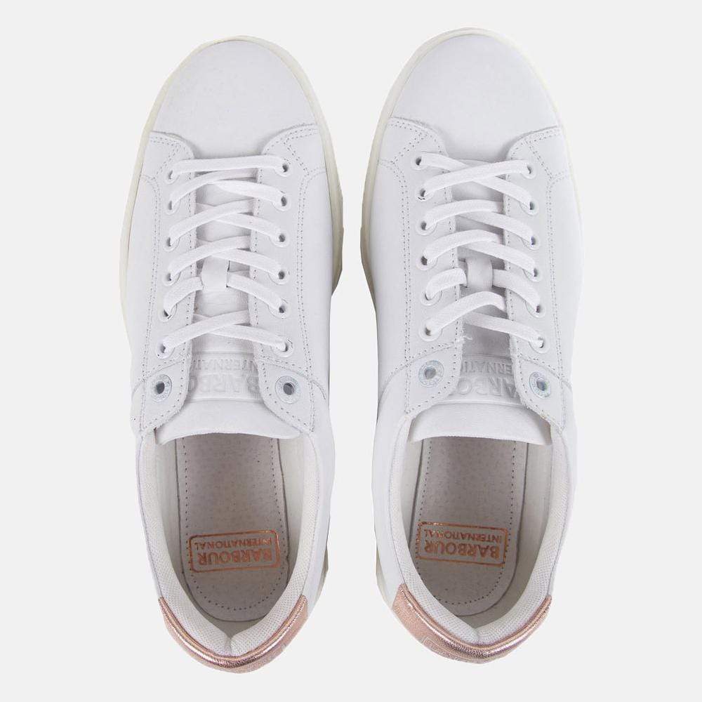 barbour white trainers