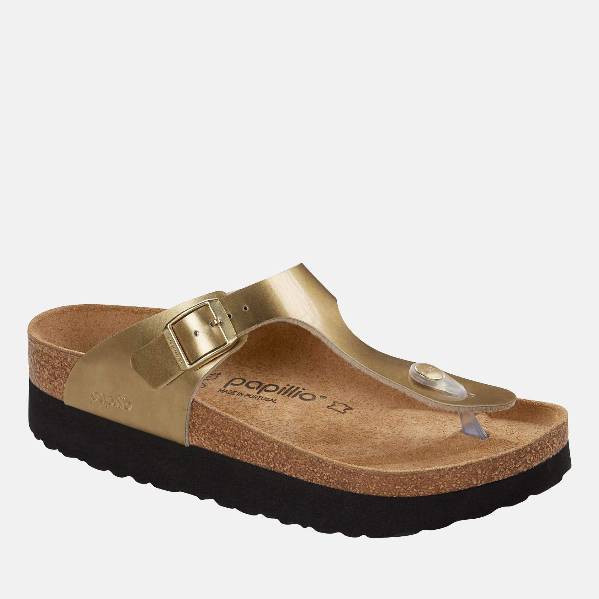 gold birkenstock gizeh