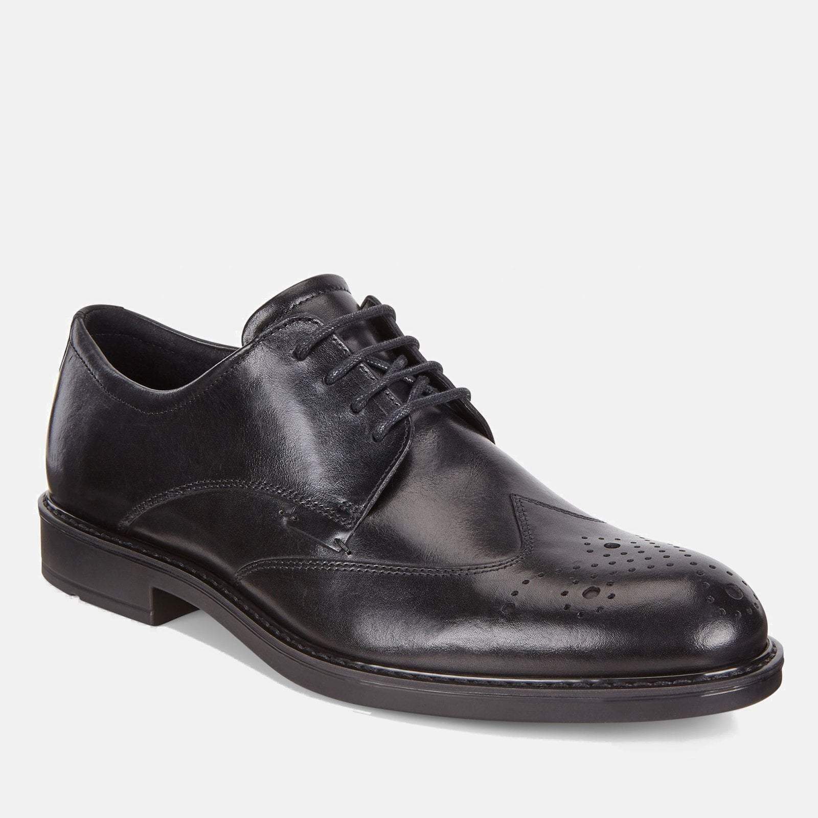 ecco black leather shoes