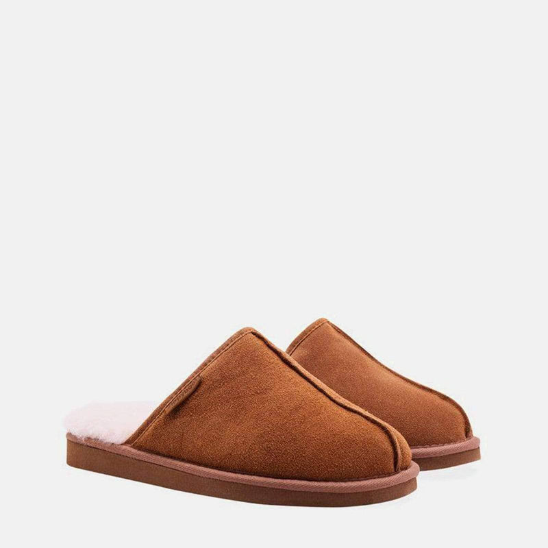 mens tan sheepskin slippers