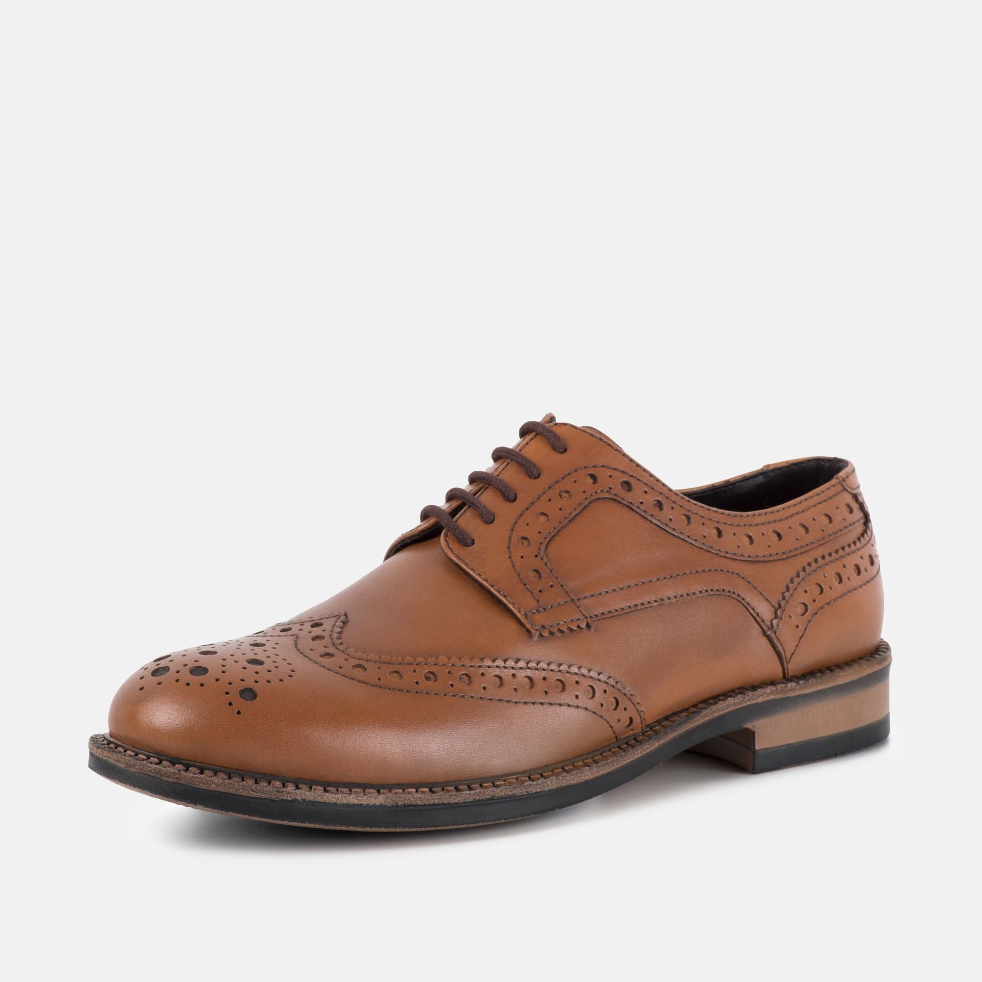 JOHNSON TAN - MEN'S DERBY BROGUE | Redfoot – Redfoot Shoes
