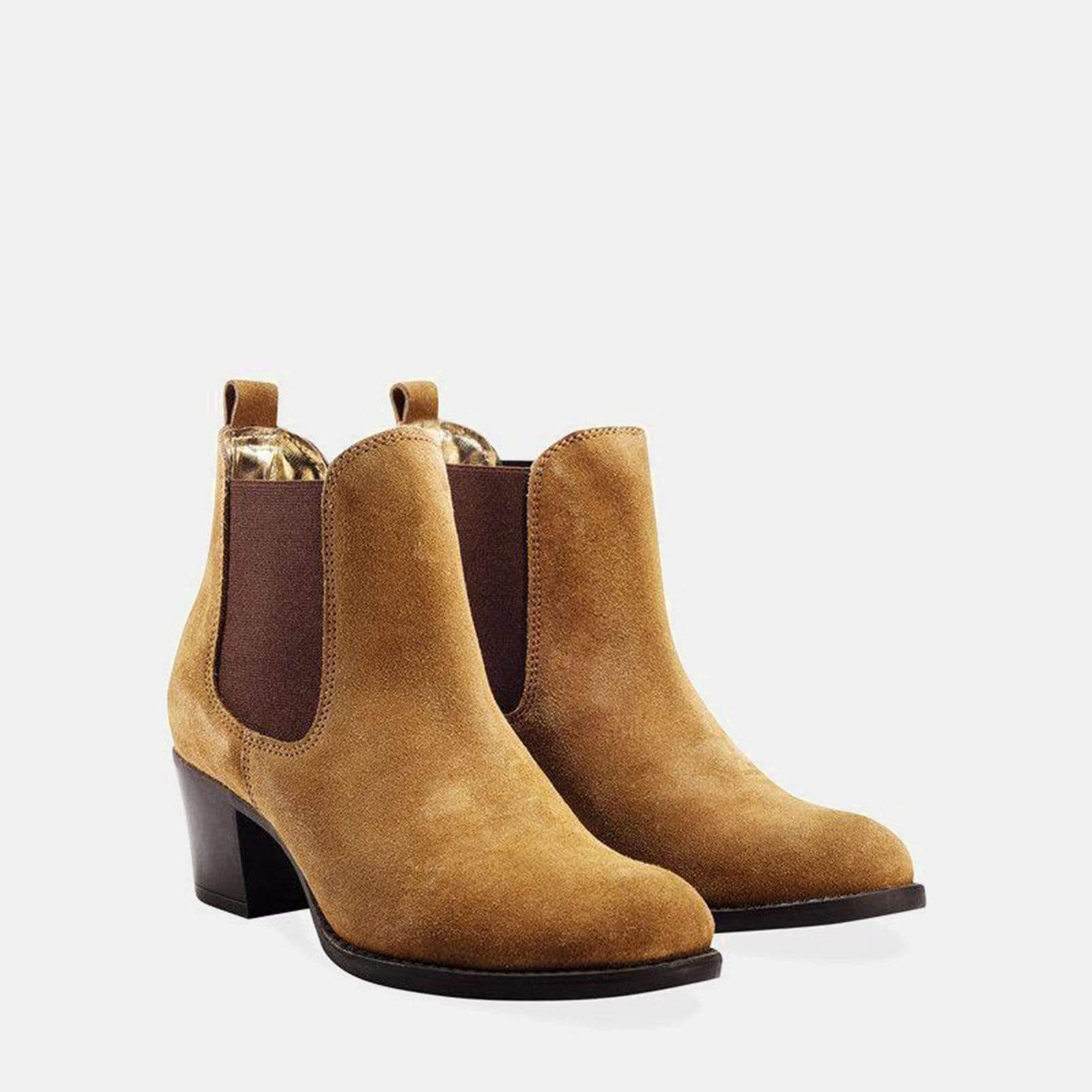 chestnut suede chelsea boots