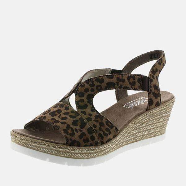 rieker leopard print sandals