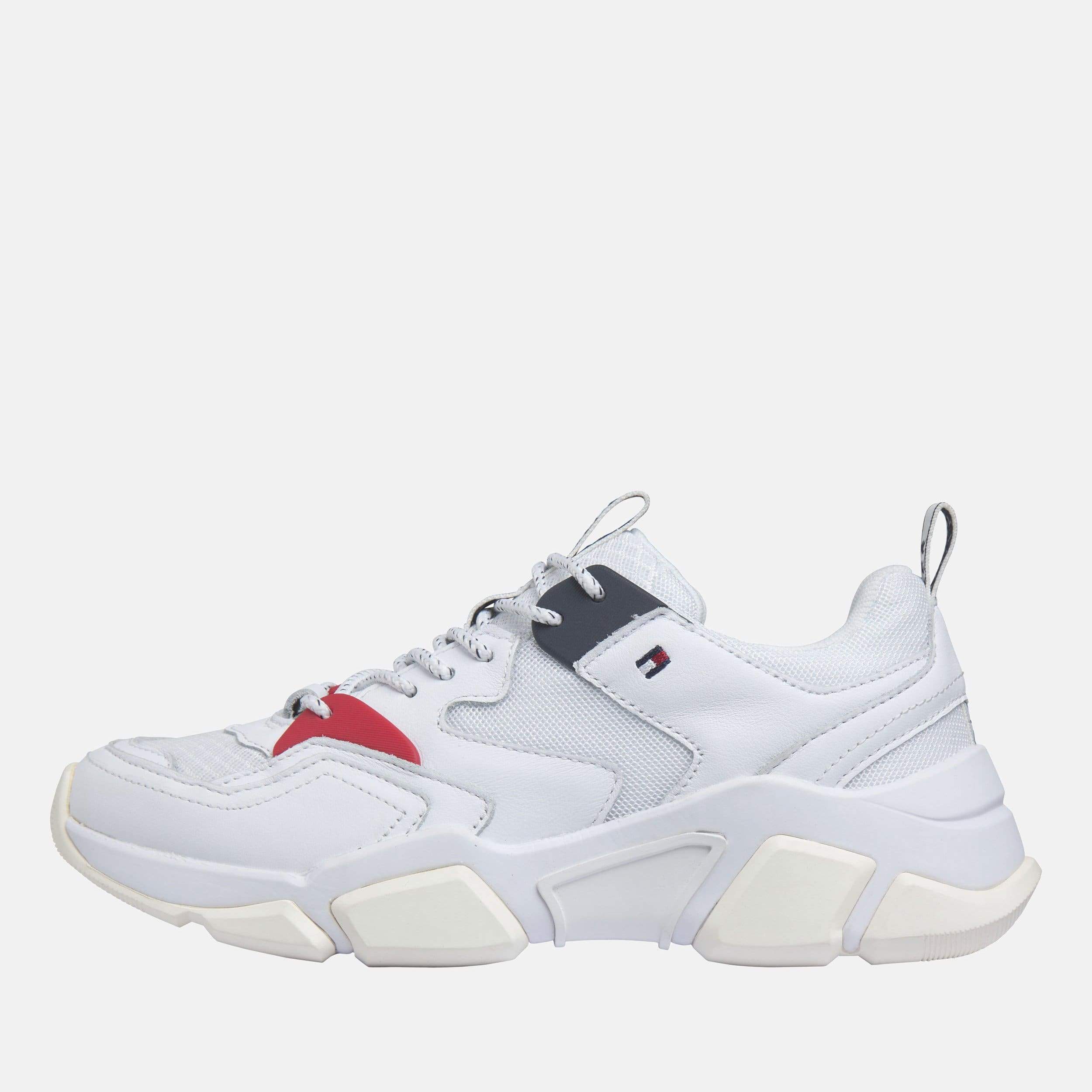 chunky mixed textile trainers tommy hilfiger