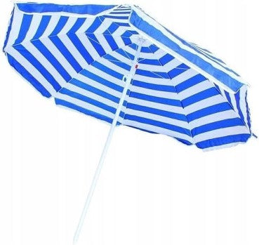 Blauw/wit gestreepte strand/camping parasol 165 cm grondpen/haring – SynxStore