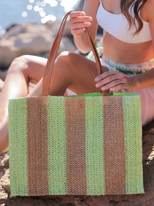 Clare V. Simple Tote in Camel Suede Stripe EUC + X STRAP AND CARD HOLDER!