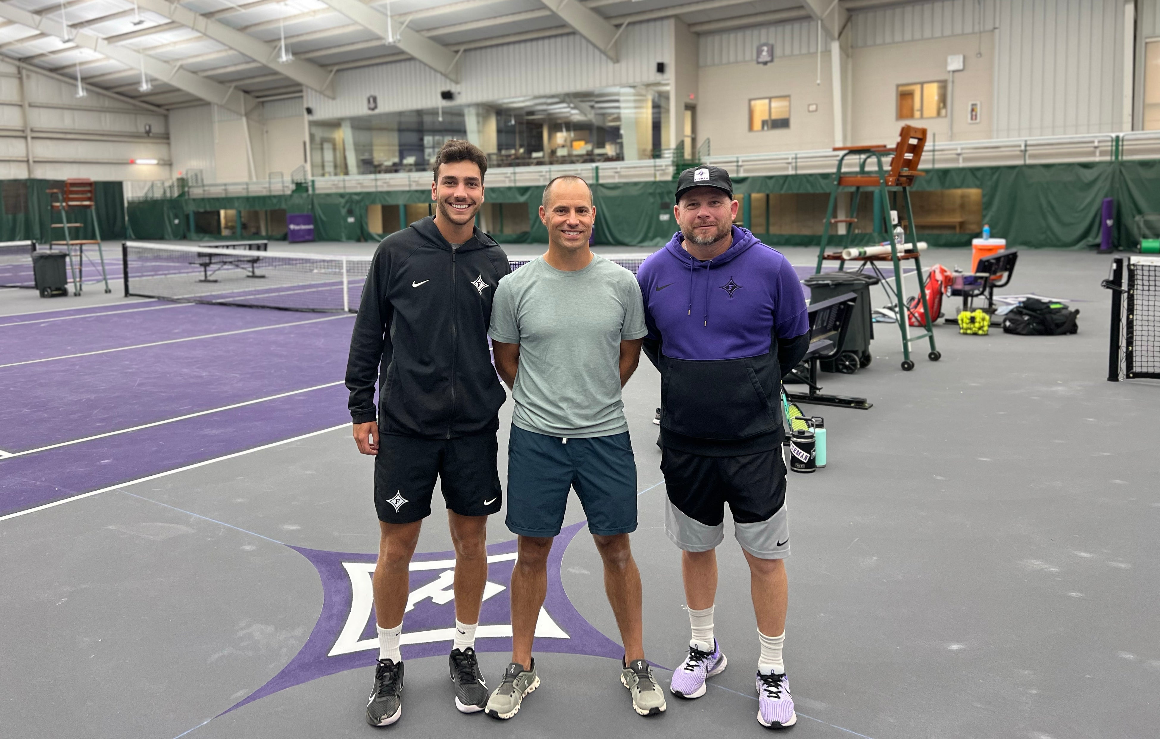 Geau Sport Founder Chris Pageau with Head Coach of Furman University Mens Tennis Team