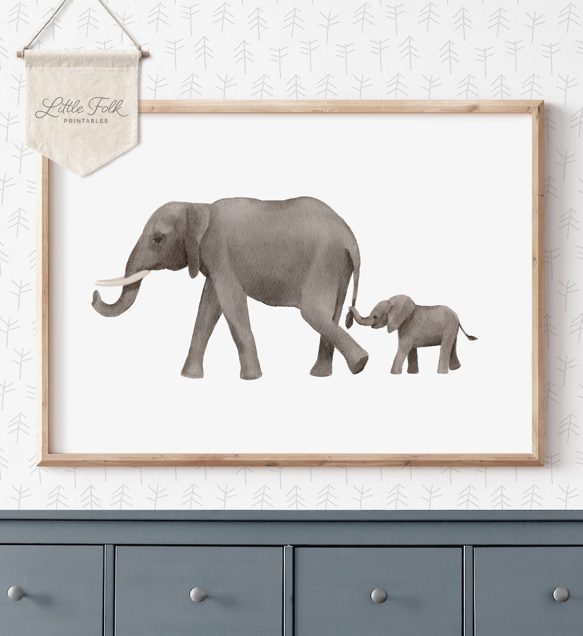 Elephant Print - PNCP - Little Folk Printables