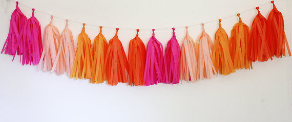 tissue tassel garland