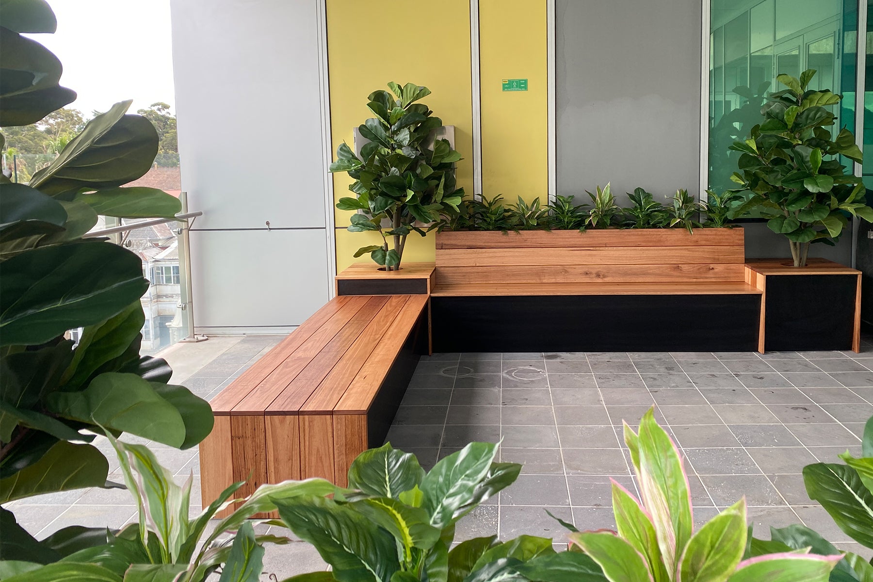 Custom Timber Bench Seats and Planters
