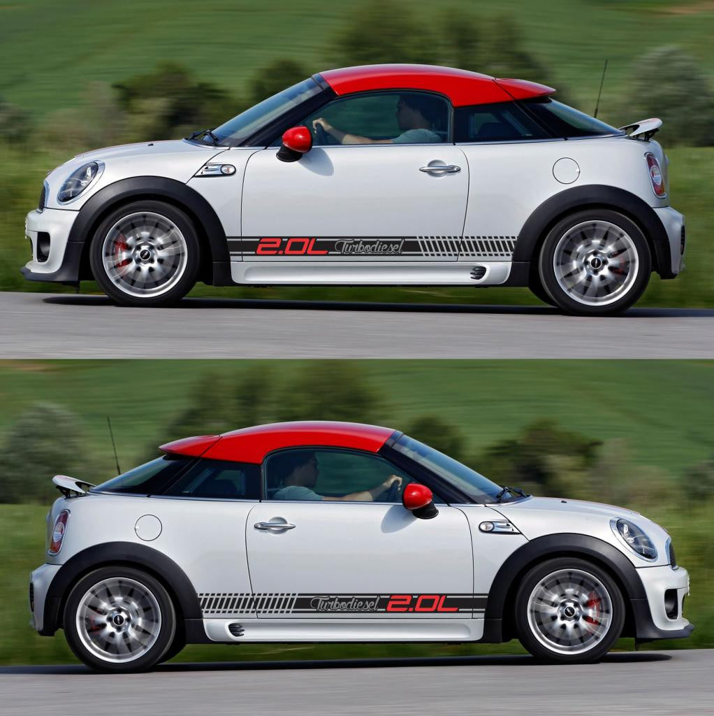 Mini Cooper R58 R59 Stripes Sticker Infinity270