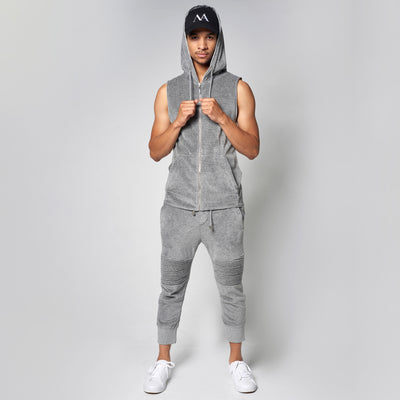 MENS GREY VELOUR TRACKSUIT – NA Menswear