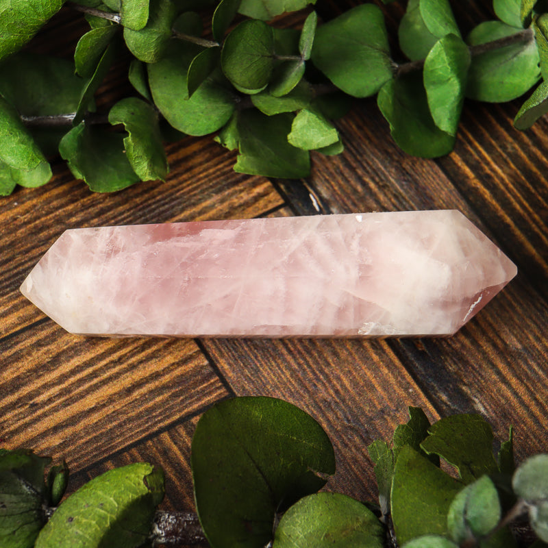 Double Terminated Rose Quartz Point
