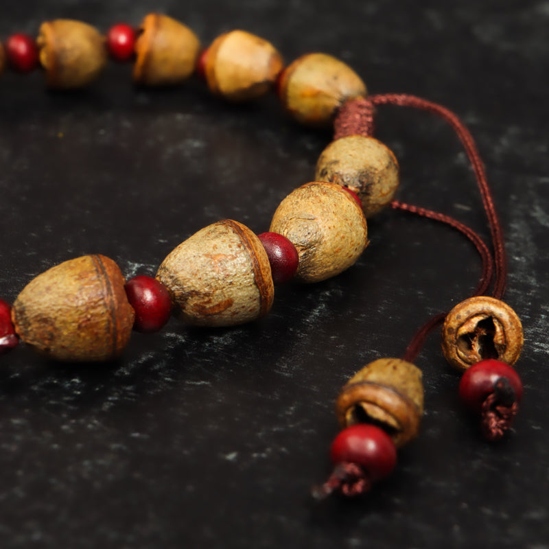 Japanese Antique Rosewood Mala Prayer Bead String 800 Beads With Alms Bowl,  283w - Schneible Fine Arts LLC