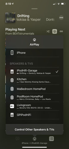Streaming to an Airplay Speaker