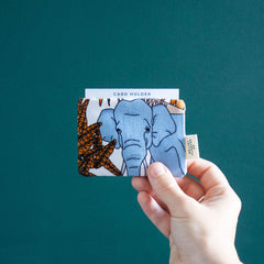 Elephant Print Card Holder