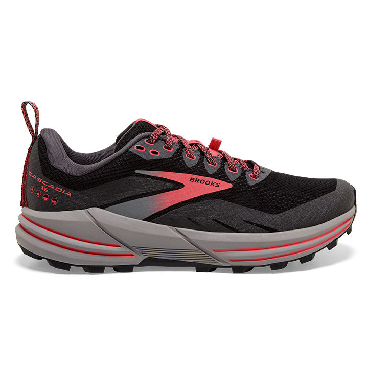  Brooks Men's Cascadia 17 GTX Waterproof Trail Running Shoe -  Black/Blue/Firecracker - 7 Medium