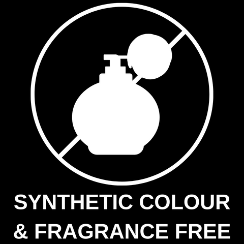 synthetic colour and fragrance free graphic.