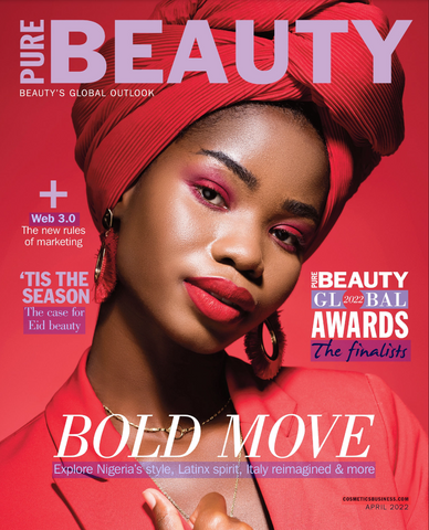 Cover of Pure Beauty Magazine, April issue