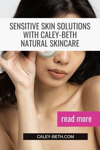 Pinterest Pin of Sensitive Skincare Solutions with Caley-Beth Natural Skincare