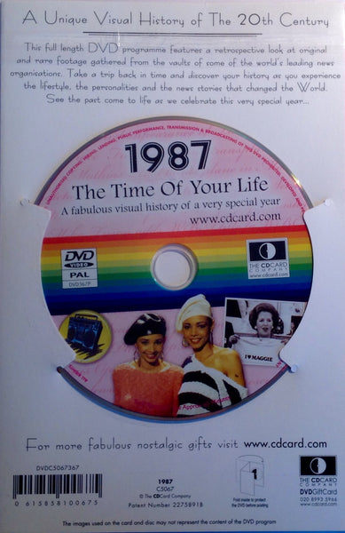 1987 DVD Gift Card (#1987, 0615858100675, 1987 anniversary card, 1987 ...