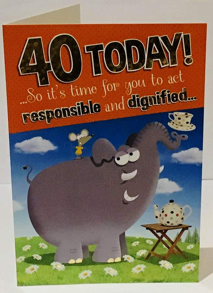 Funny 40th Birthday Card Man 40th Birthday Card 40th Birthday Card For A Man Greeting Cards Herbys Gifts Cards