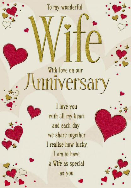 Homemade Anniversary Cards For Wife