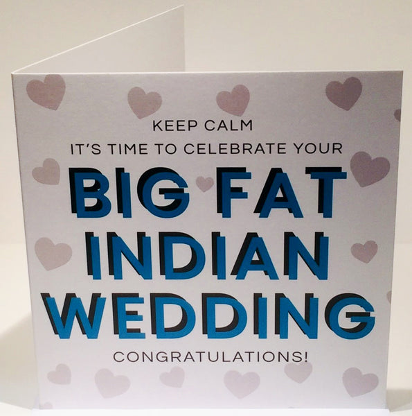 Big Fat Indian Wedding Congratualtions Card Big Fat Indian