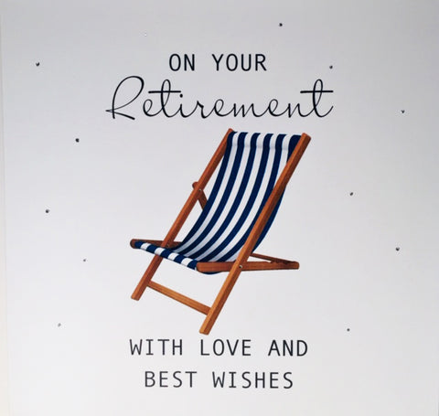 Happy Retirement Card (deckchair retirement card, happy retirement card ...