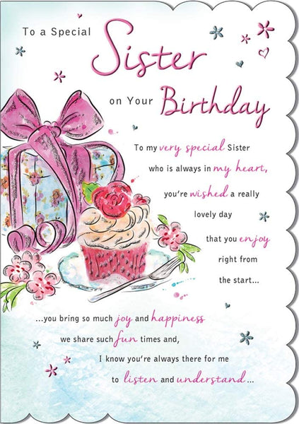 Sister Birthday Card (5053349805596, Birthday Card Sister, birthday ...