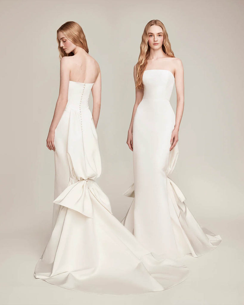 2025 minimalist structured wedding gown