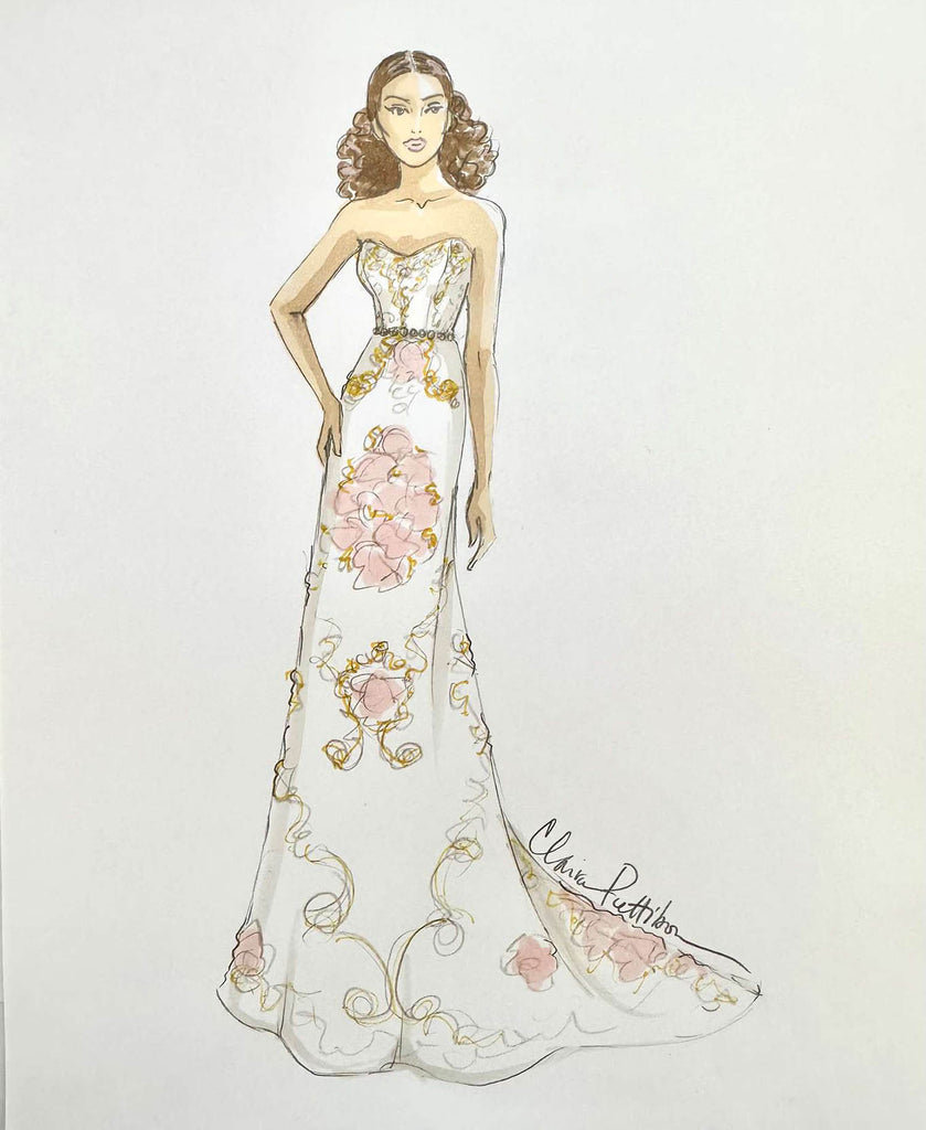 2025 wedding dress sketch