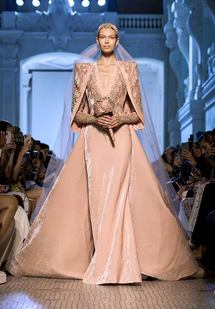 áo cưới nhung màu da elie saab