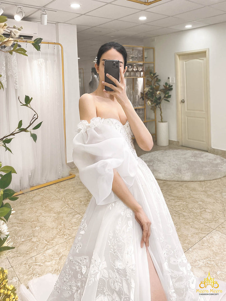 Váy cưới dáng bồng công chúa QNB89 | Quyên Nguyễn Bridal