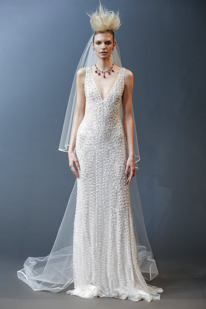 áo cưới dạ tiệc phong cách rock chic Naeem Khan 2019 LYRIC may áo cưới đẹp meera meera bridal