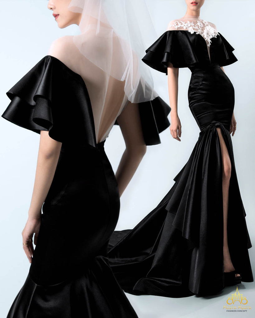 best black wedding dress inspired by met gala