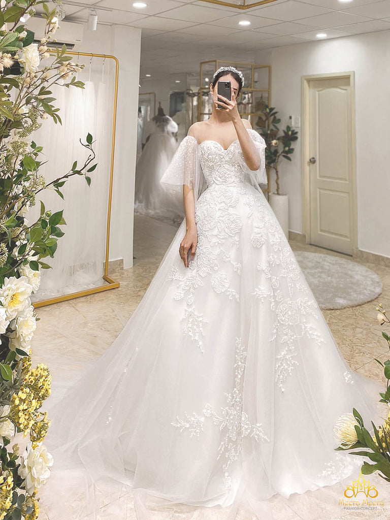 couture indoor wedding dress