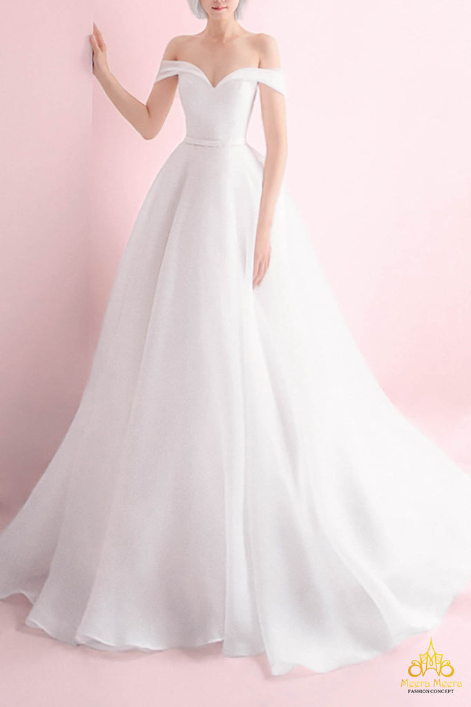 garden organza wedding dress