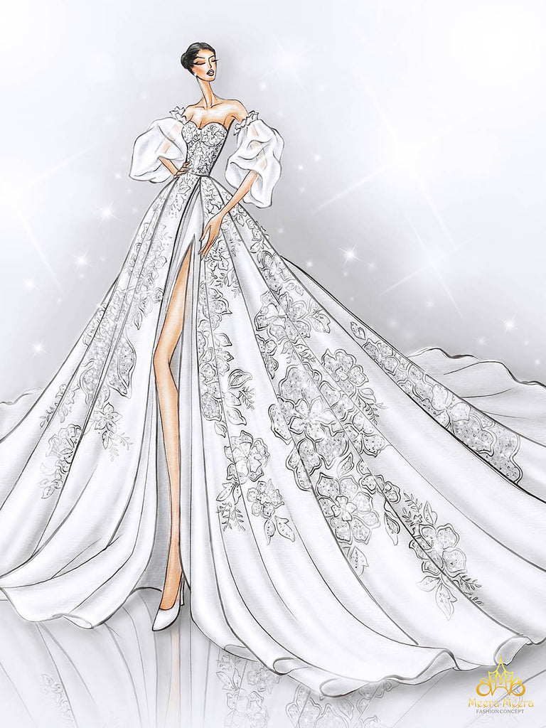 best sketch wedding dress meera meera
