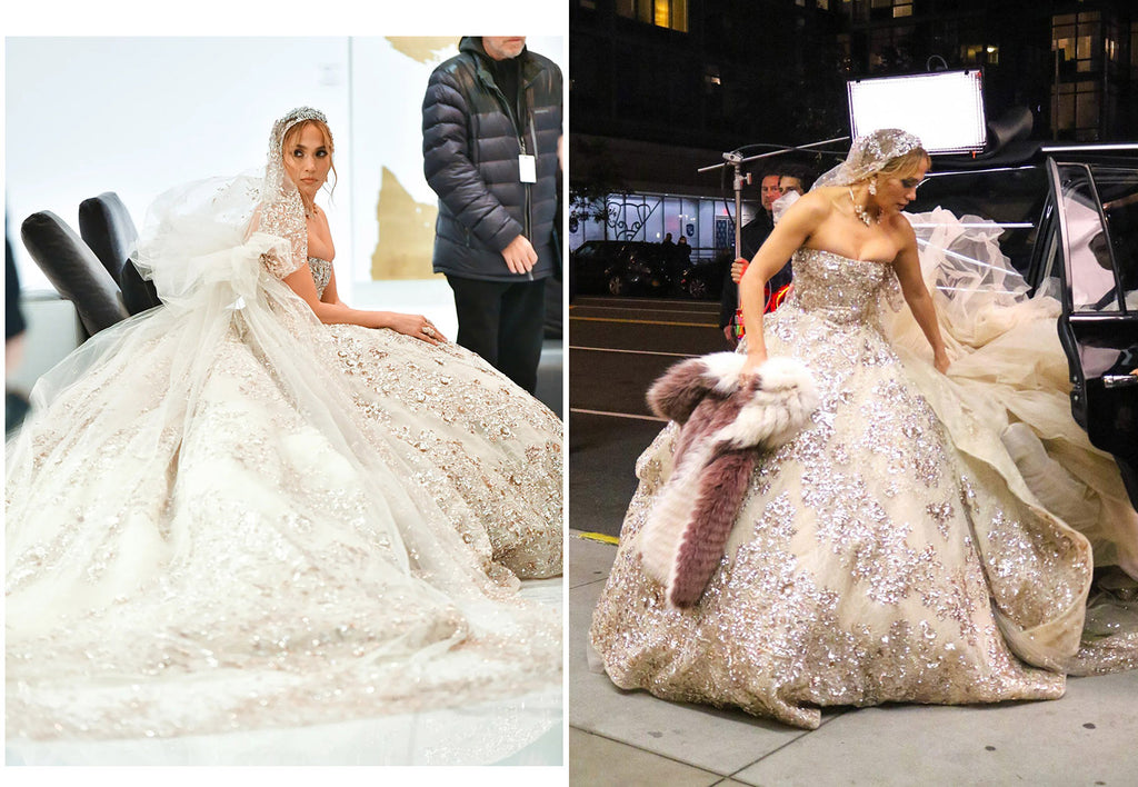 ca sĩ Jennifer Lopez diện váy cưới Zuhair Murad Haute Couture