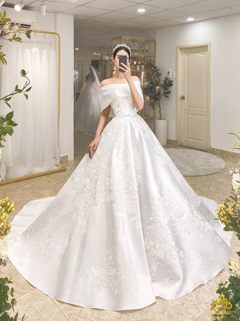 couture indoor wedding dress